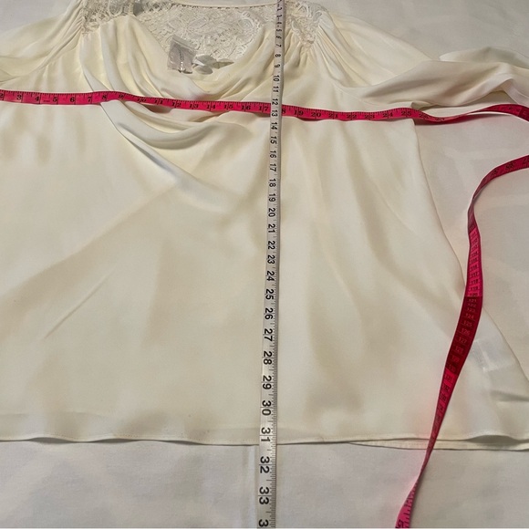 NWT - A MTL 1980 Women’s Long Sleeve Cowl Neck Lace Back White Top Size 3X - Picture 14 of 17